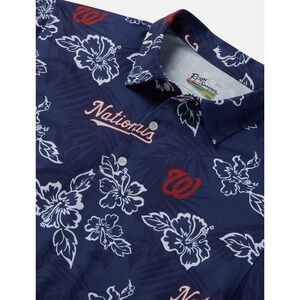 Reyn Spooner MLB Washington Nationals Pua Performance Polo Mens XXL Floral Beach